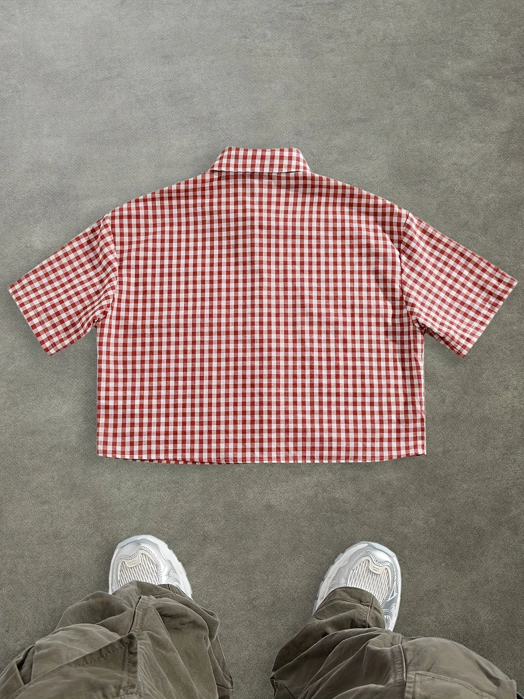 Men's Collegiate Style Plaid Casual Comfortable Short-Sleeve Shirt for Spring, Summer, and Autumn, Suitable for Everyday Casual