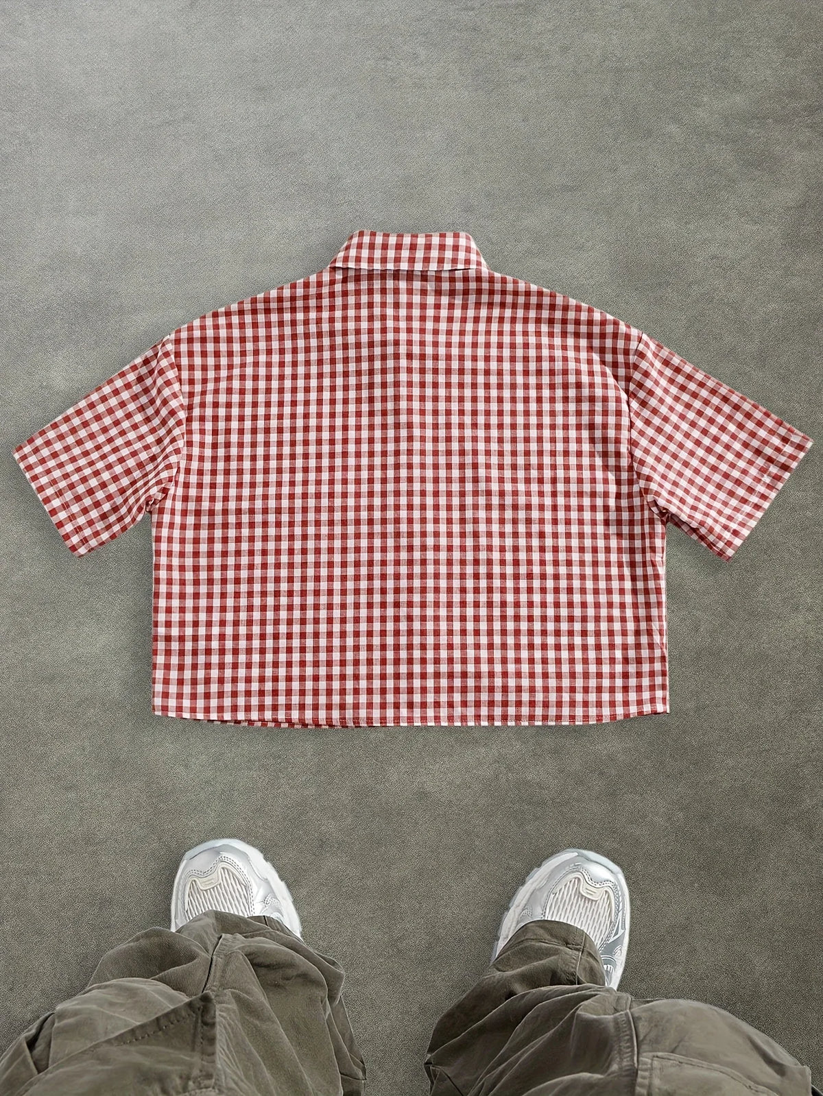 Men's Collegiate Style Plaid Casual Comfortable Short-Sleeve Shirt for Spring, Summer, and Autumn, Suitable for Everyday Casual