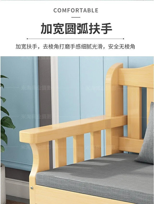 Solid wood bench combination sofa small apartment simple leisure living room retro balcony new Chinese style office wooden sofa