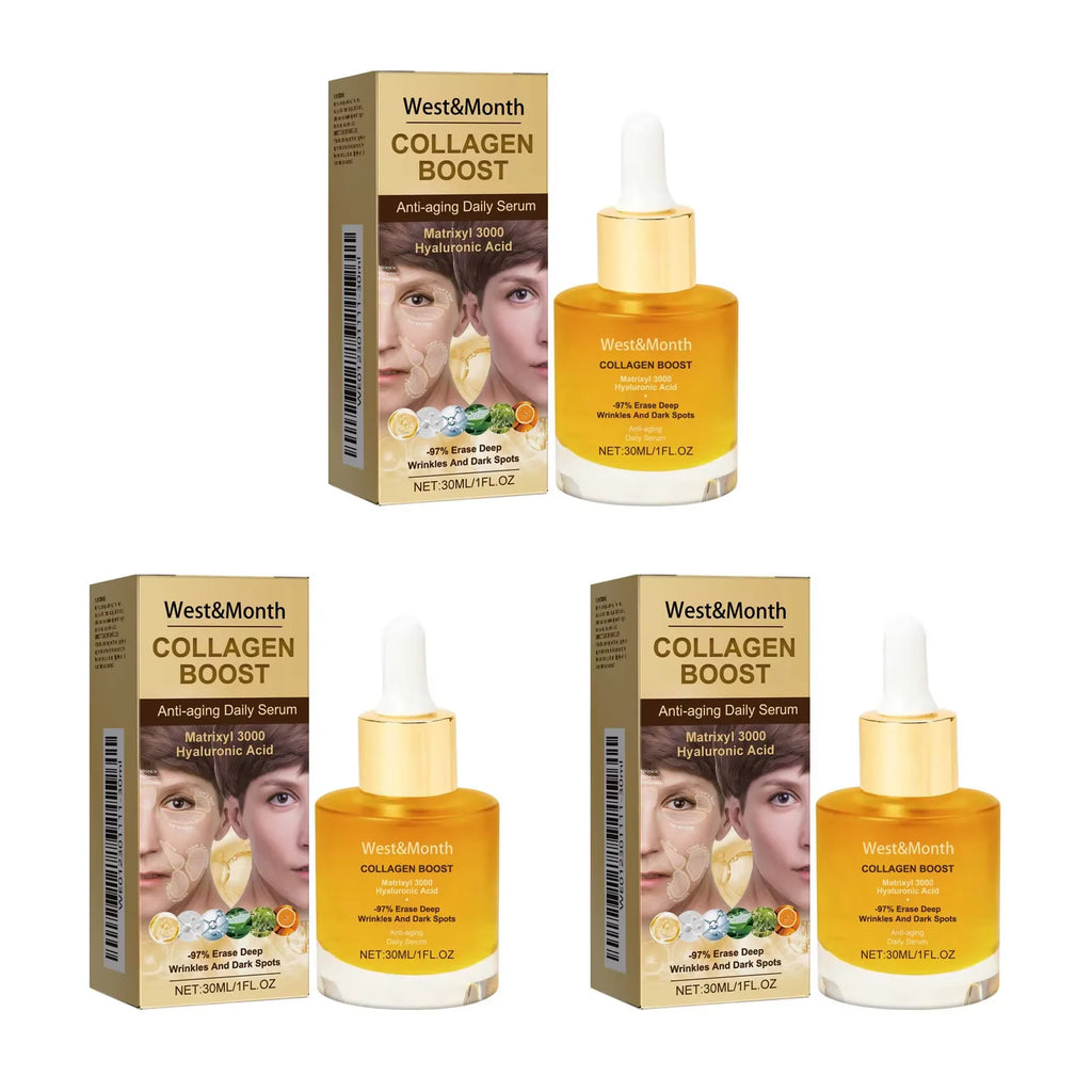 Collagen Improve Wrinkle Face Serum Firming Moisturizing Fade Fine Lines Dark Spots Brightening Nourishing Skin Care Essences