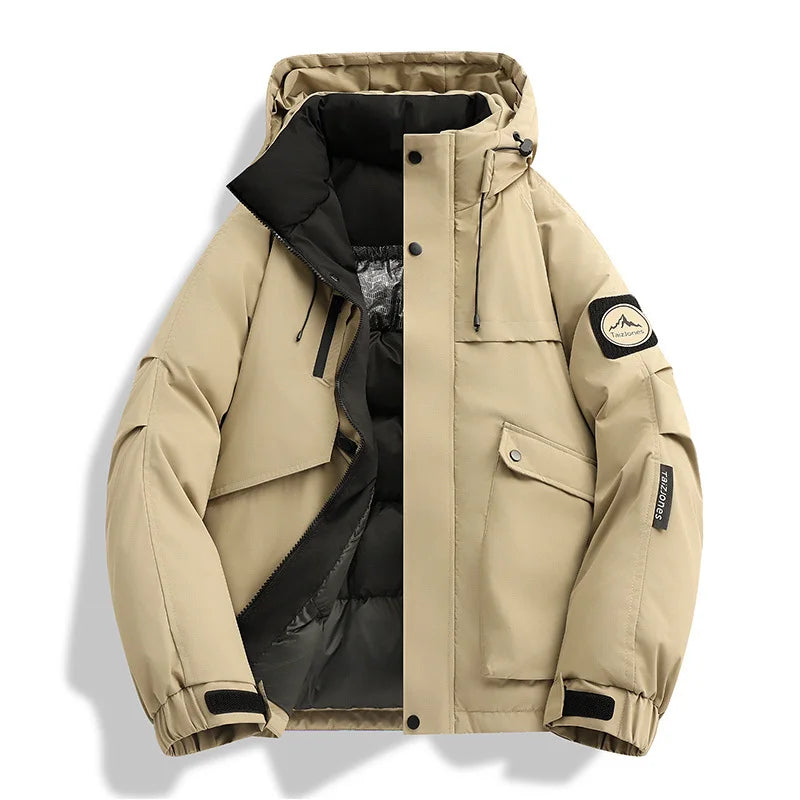 Winter Parkas Men's New Graphene Self Heating Down Cotton Jacket Autumn Men's Mountaineering Jacket Outdoors Waterproof Coat