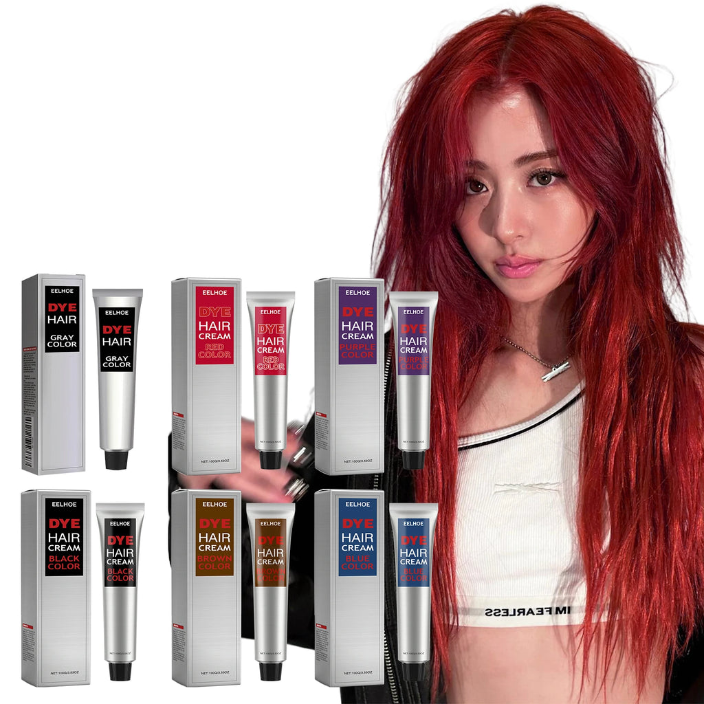 Eelhoe Hair Dye Cream Multicolor Polymorphism Mild Non-Irritatin Hurtless Fashion Dye Cream Long Lasting Enhancing Luster 100ml