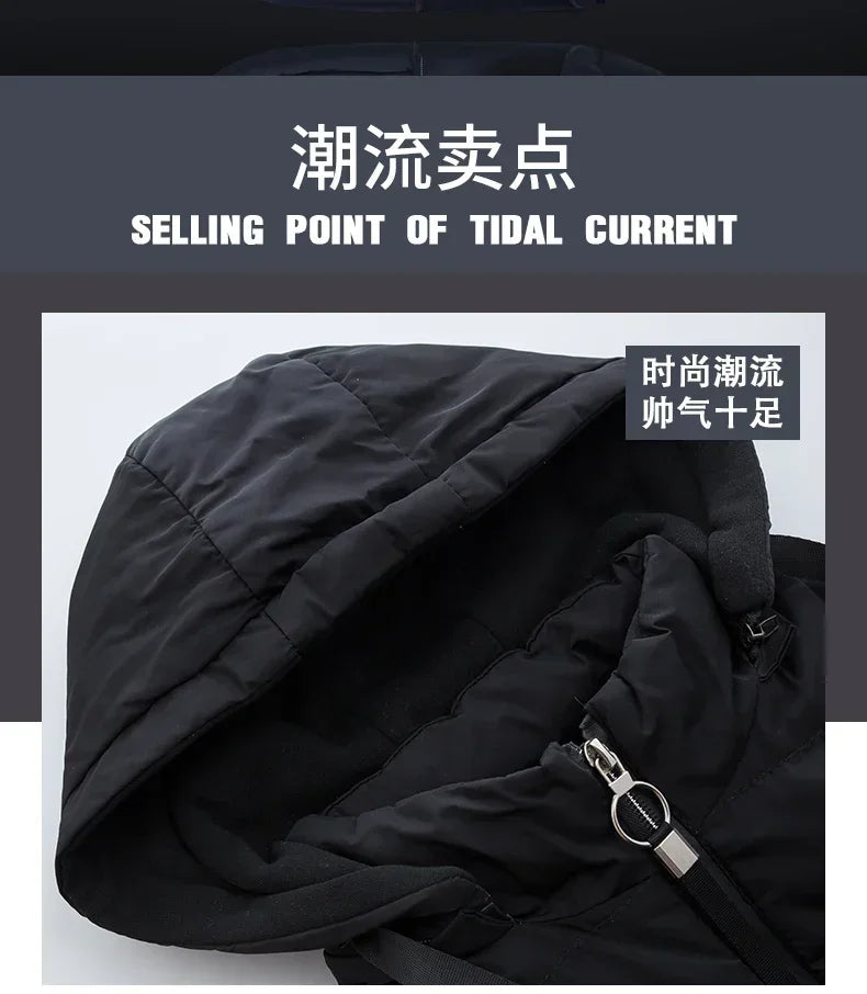 New Brand Mens Outdoors Vests Men's Winter Vest Cotton-Padded hot sale Vest Men Warm Hooded Waistcoat Casual Male Coats Vests