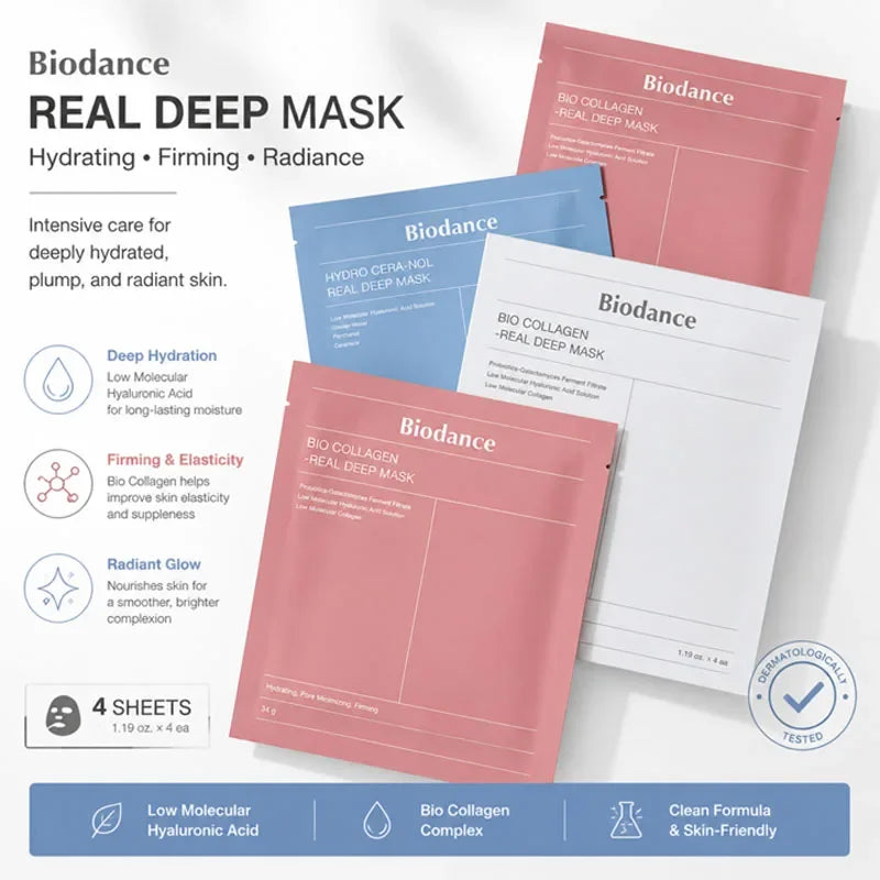 Skincare Biodance Collagen Face Mask Highly Effective Hydration Moisturize Improve Skin Elasticity Soothing Brightening Skincare