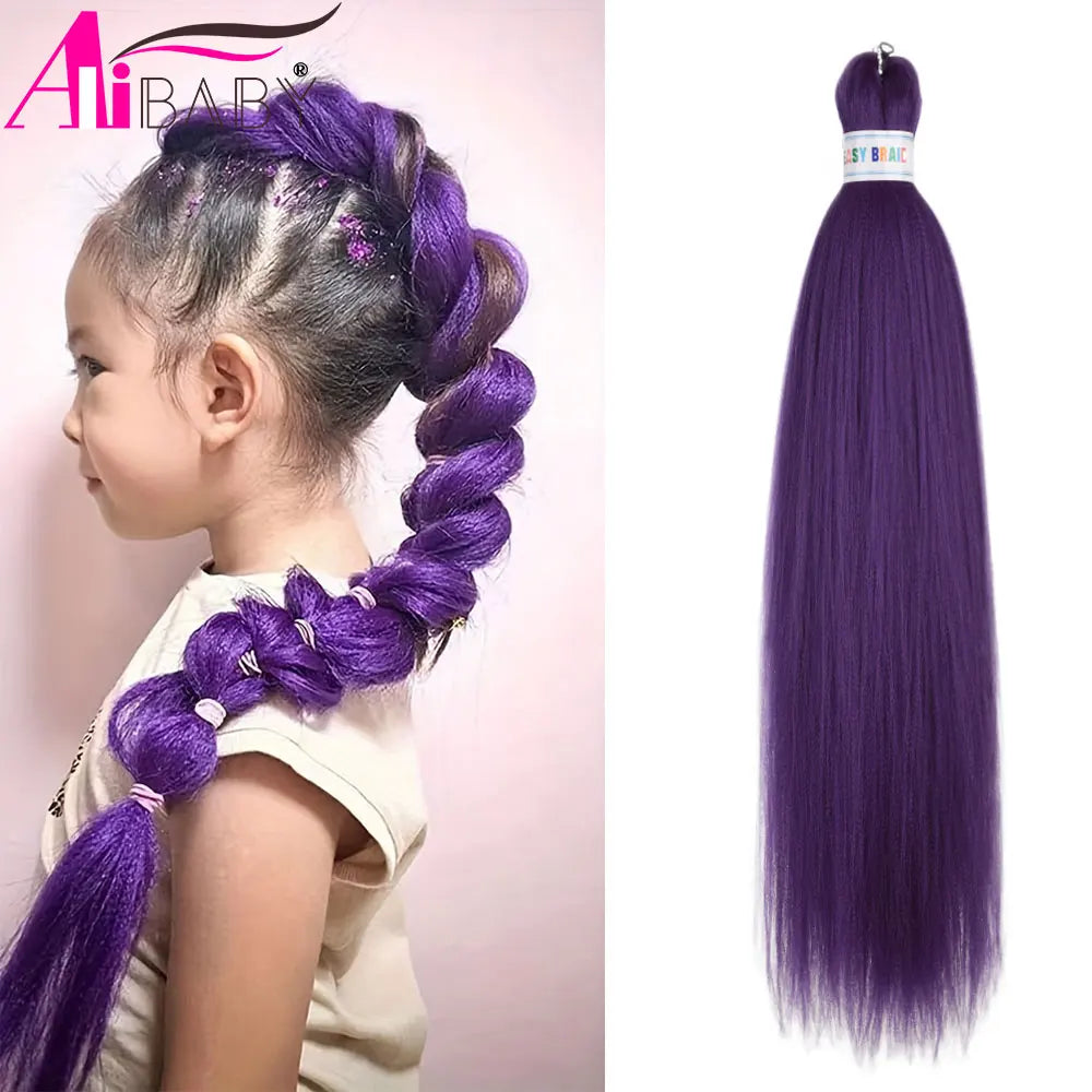 Ombre Kanekalon Braiding Hair Extensions Pre Stretched 26 Inch Synthetic Hair for Afro Jumbo Box Braids Natural Looking
