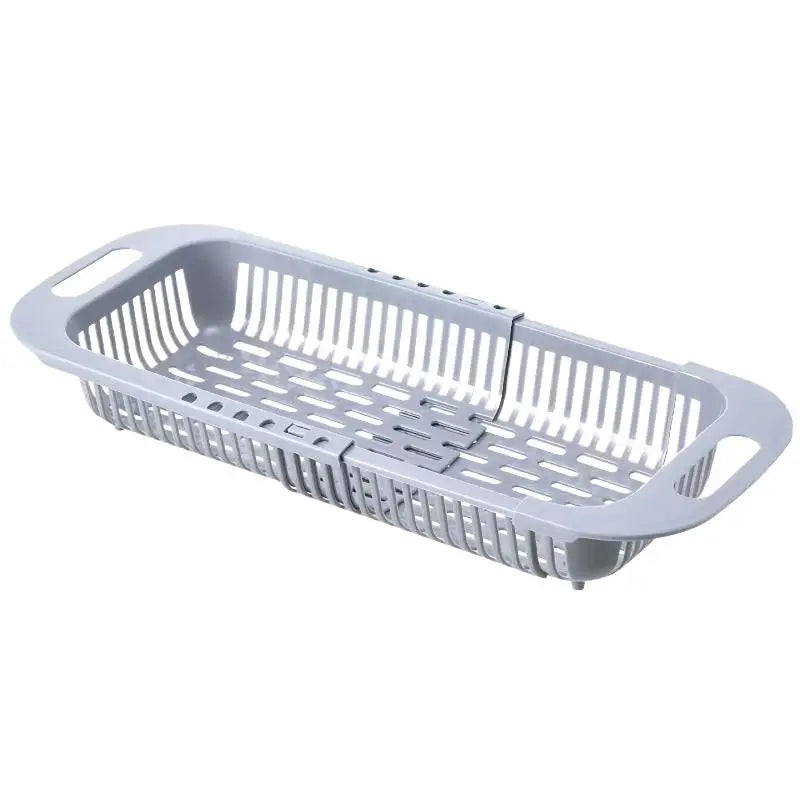 Kitchen Organizer Soap Sponge Holder Sink Rack Telescopic Drain Rack Adjustable Vegetable Drain Basket Kitchen Organizer Gadgets