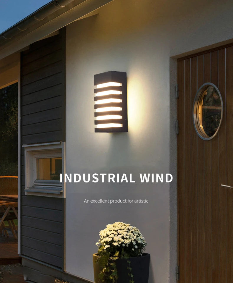Outdoor LED Wall Lamp E27 IP65 Waterproof Aluminum Garden Porch Light 110V 220V Exterior Decor Sconce Street Lighting Fixture