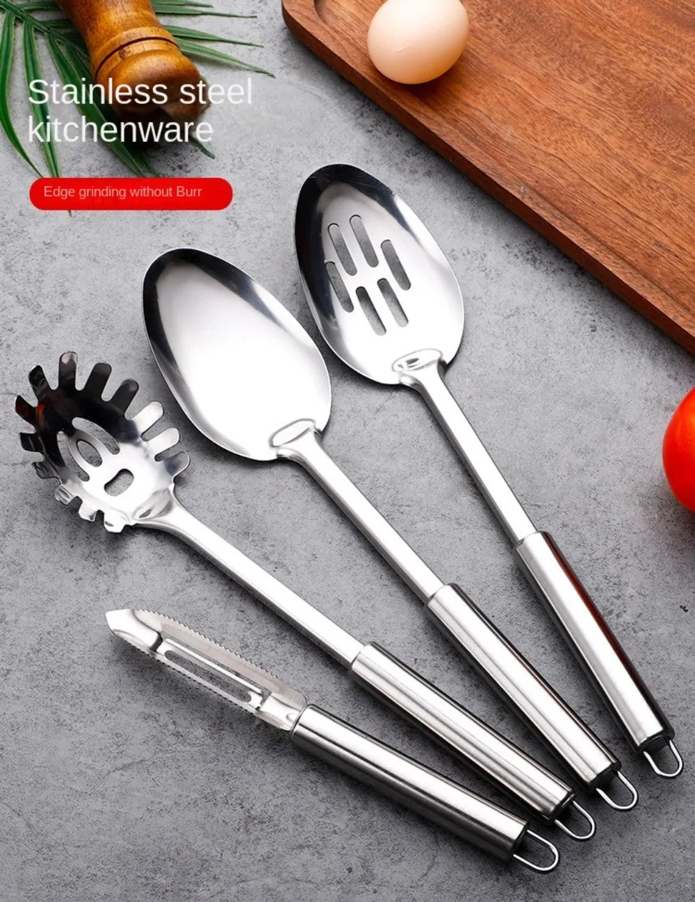 Durable Stainless Steel Wok Spatula Long Handle Kitchen Gadgets Kitchen Cooking Utensil Set Slotted Turner Cooking Tools