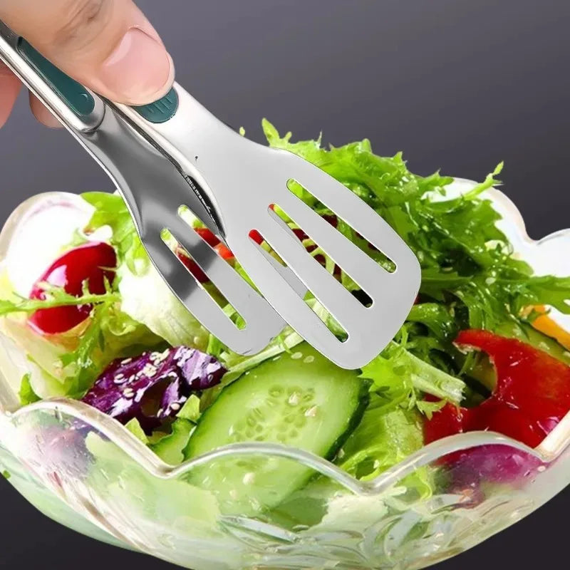 New Stainless Steel Food Tongs BBQ Meat Salad Bread Clip Barbecue Grill Buffet Clamp Non-slip Tong Cooking Tools Kitchen Gadgets