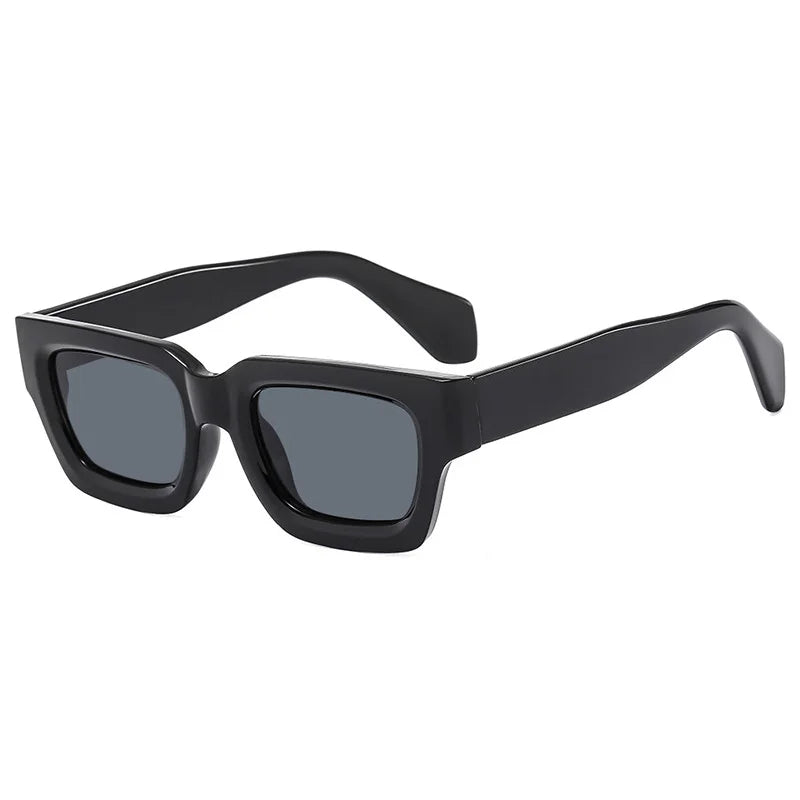 SHONEMES Square Sunglasses Stylish Men Women Thick Frame Shades Outdoor UV400 Sun Glasses Brown Black Orange for Unisex
