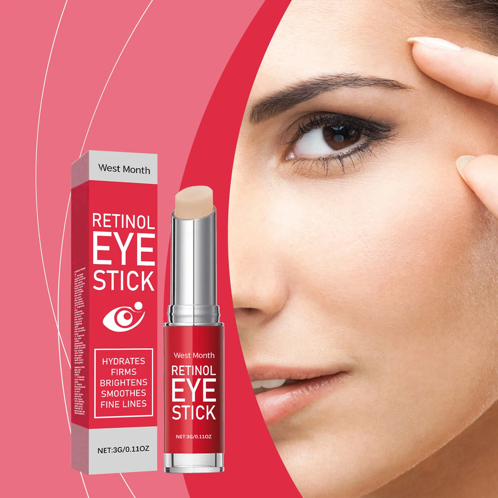 Retinol Eye Cream Stick - Firms and Elasticizes Skin, Moisturizes and Massages to Care for the Eye Area