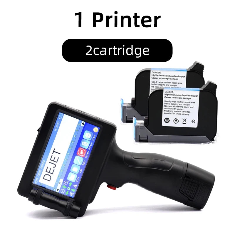 12.7mm Handheld Inkjet Printer 2588+ for QR Barcode Batch Date Number Logo Expiry Date Coding Machine Non-encrypted 25 Languages