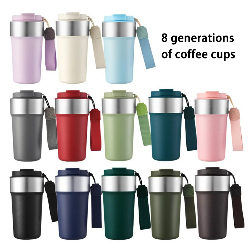 17oz/510ml Insulated Cup 304 Stainless Steel Thermos Coffee Cup Leak-Proof Water Cup with Lid Travel Mug Keep Hot Cold