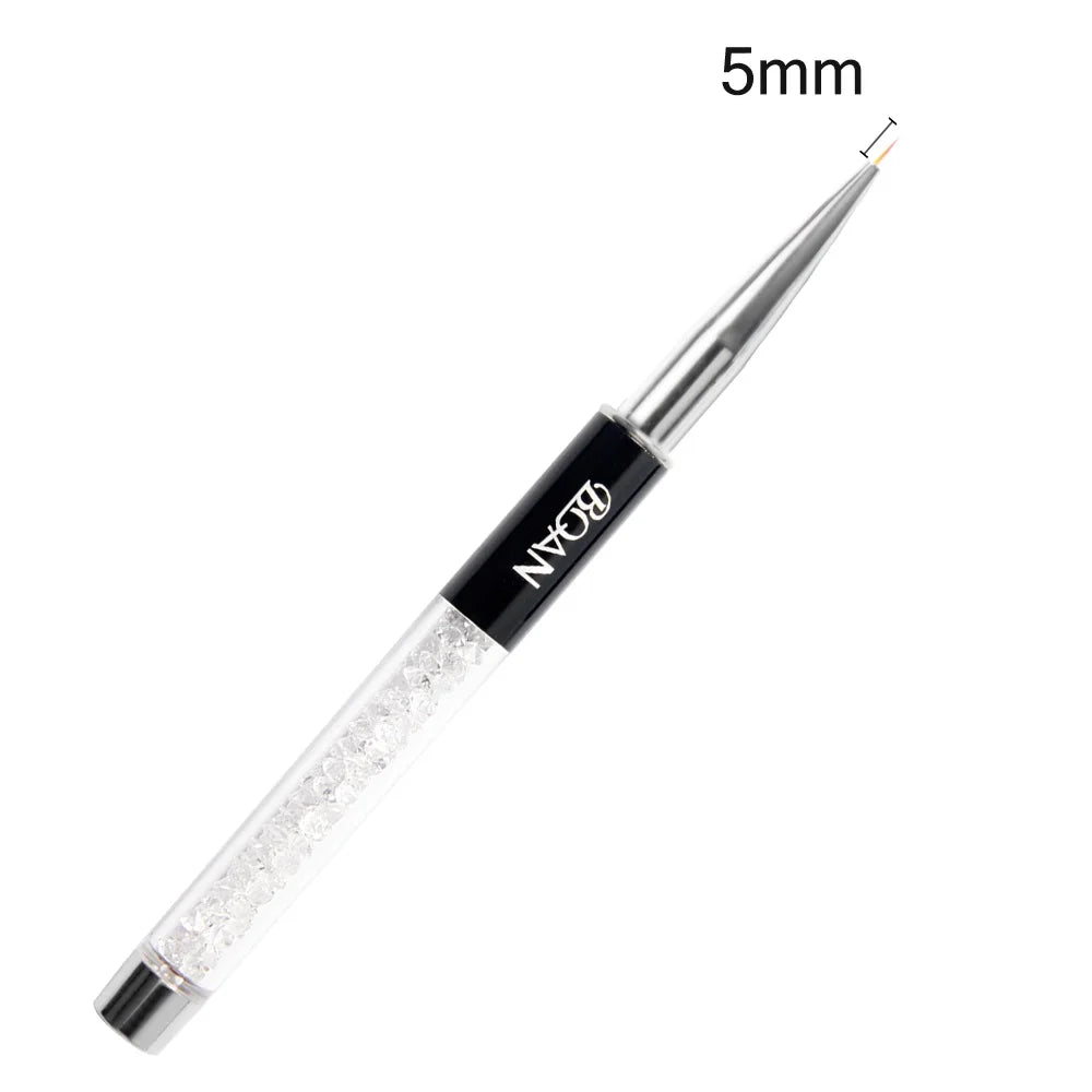 BQAN Professional 5mm/7mm/9mm Nail Brush Hand Draw Tips Drawing Line Painting Pen Tools Manicure Nail Art Brush Decoration