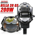 3 Inch 100W 6000K Bi-LED Projector Lenses Dual Hyperboloid Lens For Hella 3R H4 H7 9005/9006 Car Upgrade Retrofit Kits Turbo Fan
