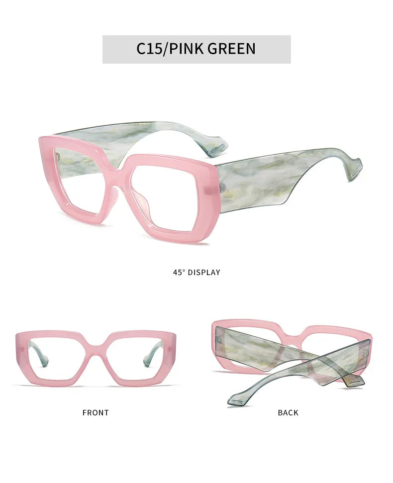 Square Reading Glasses For Women Optical Lens Prescription Men's Eyeglasses Big Thick Frames Presbyopic Eyewear Trendy