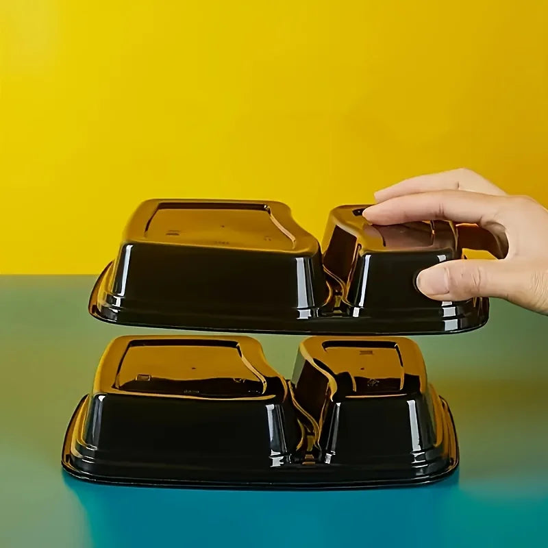 15Pcs Disposable Lunch Box, Takeaway Box, Fast Food Lunch Box, Cake Dim Sum Box, Fresh-keeping Box, Stackable with Cover