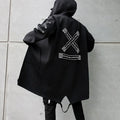 2025 Mens Hooded Trench Coat Mid Long Windproof Jacket Outerwear Autumn Winter New Fashion Windbreaker Coat Parka Male