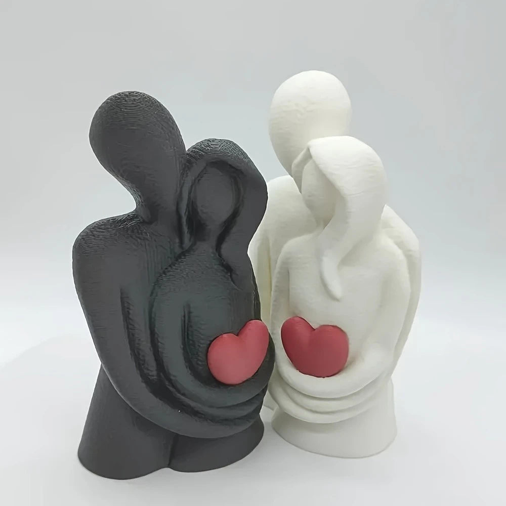 3D Printing Embracing Couple Decoration Ornaments, Modern Love Embracing Statues, Modern Love Art Statues, Perfect Gifts
