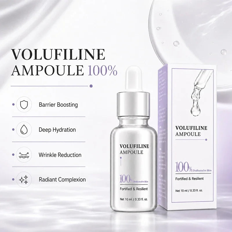 Volufiline Asiatica Ampoule 10ml Plumping Soothing Facial Serum Hydrating Moisturizing Essence Gentle Daily Skin Care Ampoule