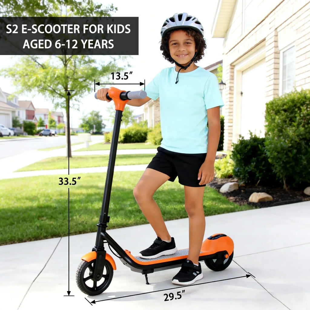 Perfect Birthday Gift! Electric Scooter for Kids Ages 6-12 Music Playing E-Scooter with Deck Lights Safe 150W Motor Fun Ride-on
