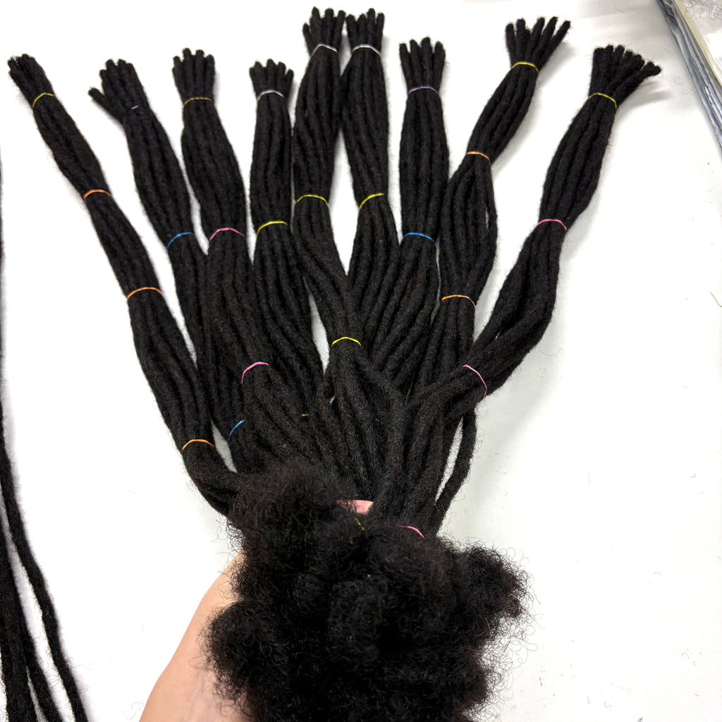 6-20inch 0.6cm Regular Loc Extension Human Hair 50 Strands Full Handmade 100% Human Hair Loc Dreadlock Extension for Men Women