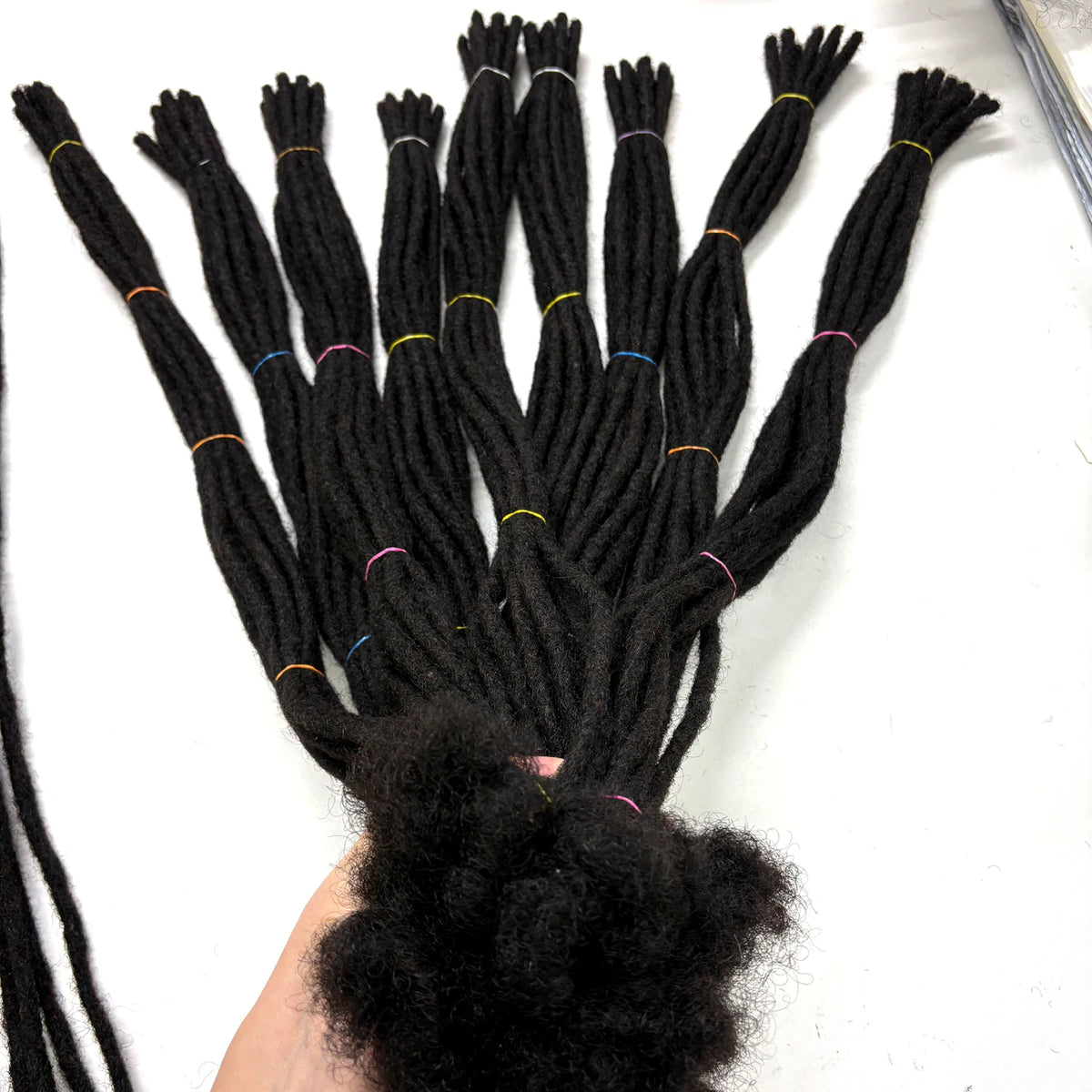 6-20inch 0.6cm Regular Loc Extension Human Hair 50 Strands Full Handmade 100% Human Hair Loc Dreadlock Extension for Men Women