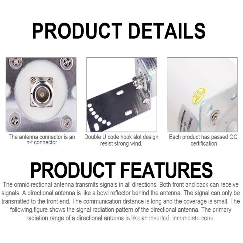 700-2700mhz 10dbi signal repeater Antenna With 3m Cable 4g LTE Outdoor Barrel Omni External Network Amplifier Router Antenna