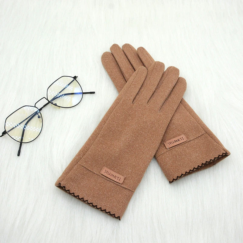New Grace Fashion Lady Gloves Women Winter Vintage Touch Screen Driving Keep Warm Windproof Glove Mittens Dropshiping G072