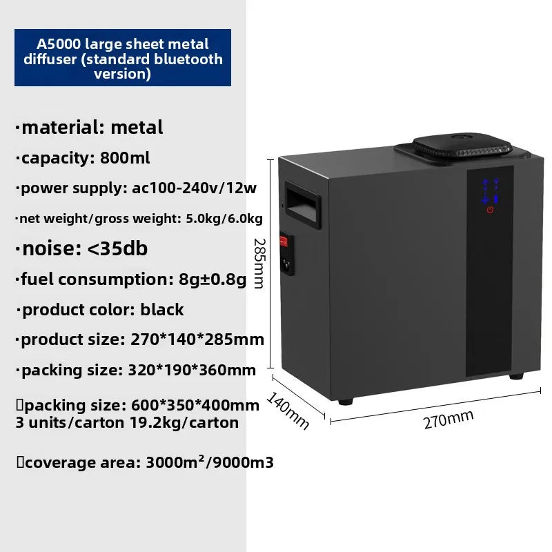 Wall-Mounted Commercial Essential Oil Diffuser, Automatic Fragrance Machine with Odor Control for Hotel, Bar & KTV