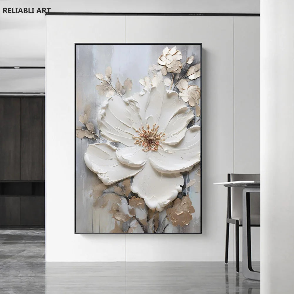 Modern Light Luxury Living Room Decor, Abstract Flower Art Posters,Home Decoration, Prints Canvas Wall Picture,Unframed