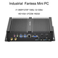 Intel 13th I7 1355U 2*COM Industrial Fanless Mini PC I7 1260P/1270P HD VGA LAN 32G DDR4 1TB NVMe Office Desktop Computer Nuc