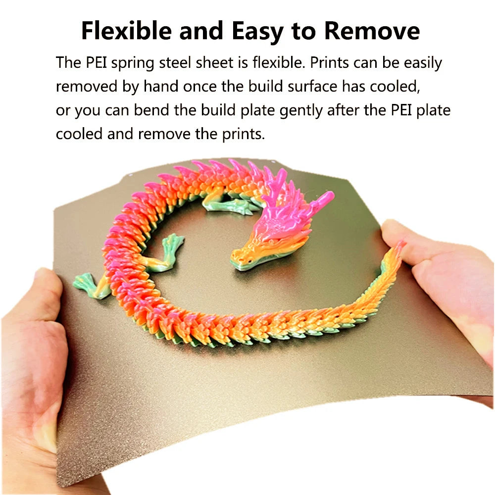 230x230mm for Artillery Gneius, Genius Pro, Hornet PEI Plate Heat Bed Accessories Flexible PEI Sheet for Anycubic Kobra 2