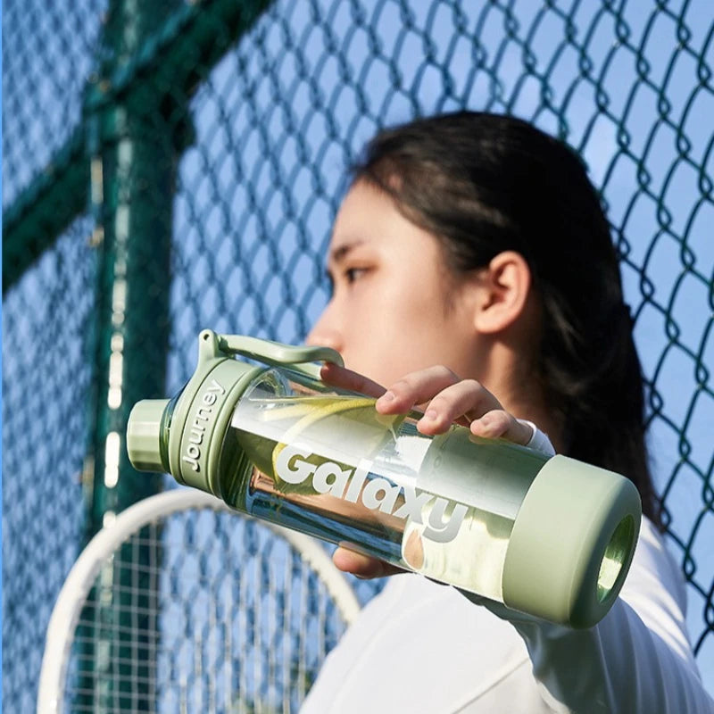 Large Capacity 800ml Fitness Water Jug with Removable Filter, Transparent Sports Bottle, Leak-Proof Fitness Hydration Bottle
