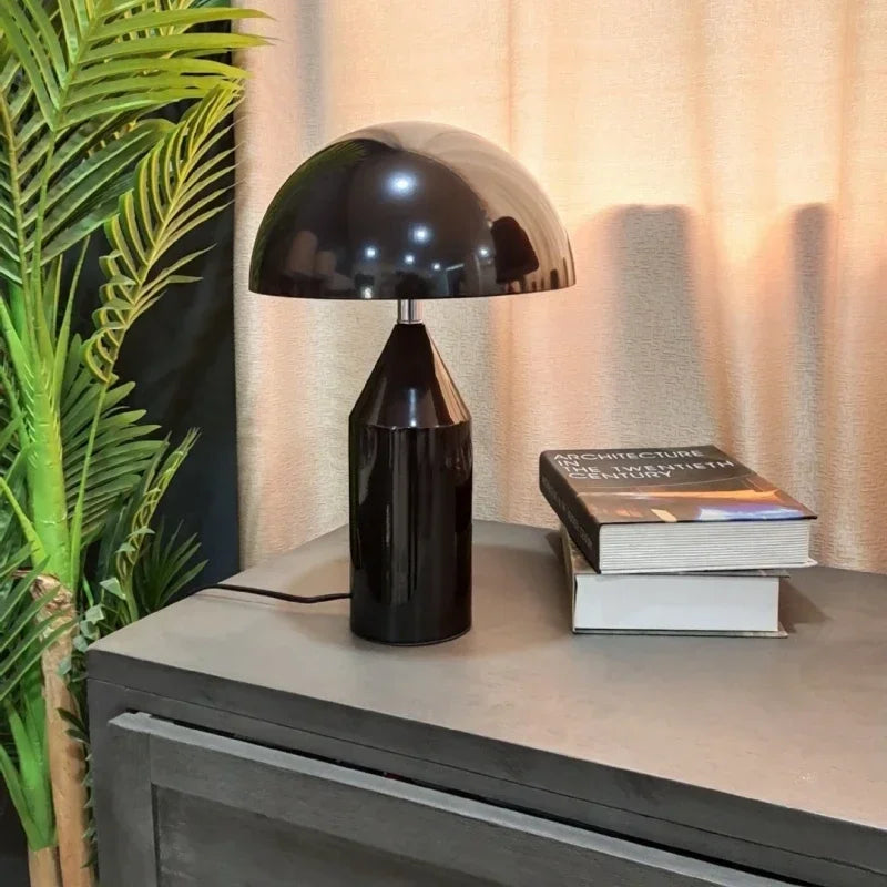 Oluce Atollo Lamp Modern Creative Mushroom Lamp for Bedroom Study Living Room Decoration Gold White Black Bedside Table Lamp