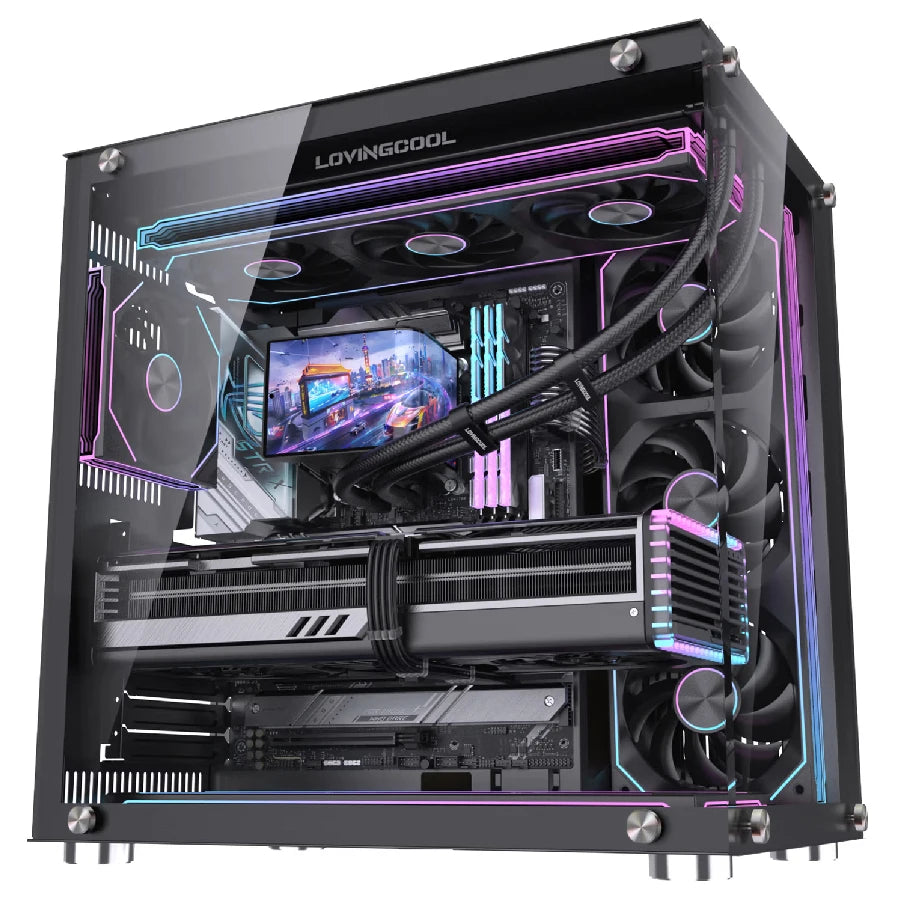 LOVINGCOOL SC70 360 ARGB CPU Liquid Cooler Radiator 6.67-Inch Naked-Eye 3D Super Large Frameless Curved Screen Water Cooler