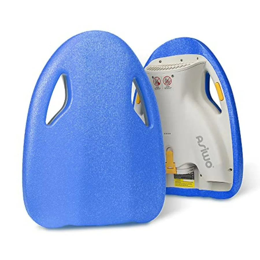 Swim training board for pool use, EVA foam material, blue color, 3-speed electric propulsion and rechargeable battery