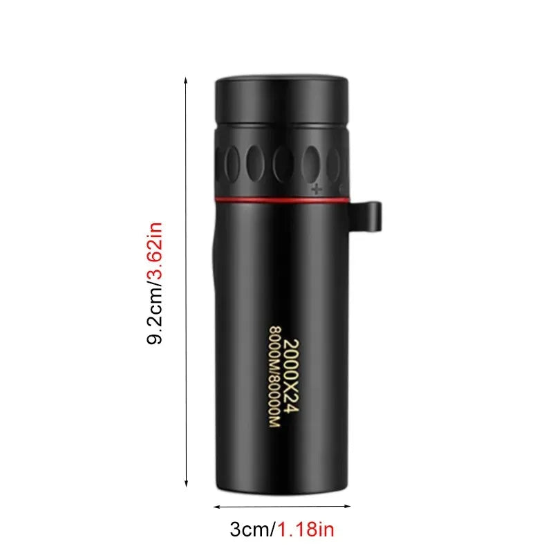 2000x24 HD Monocular Telescope Mini Portable Mobile Phone Telescope with Holder Outdoor Camping Hunting Birdwatching Telescopes