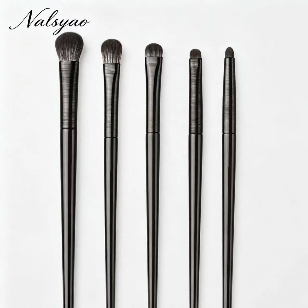 Makeup Brushes Set for Eyes – Natural Eyeshadow, Eyebrow, Contour, Eyeliner & Detail Blending Tools
