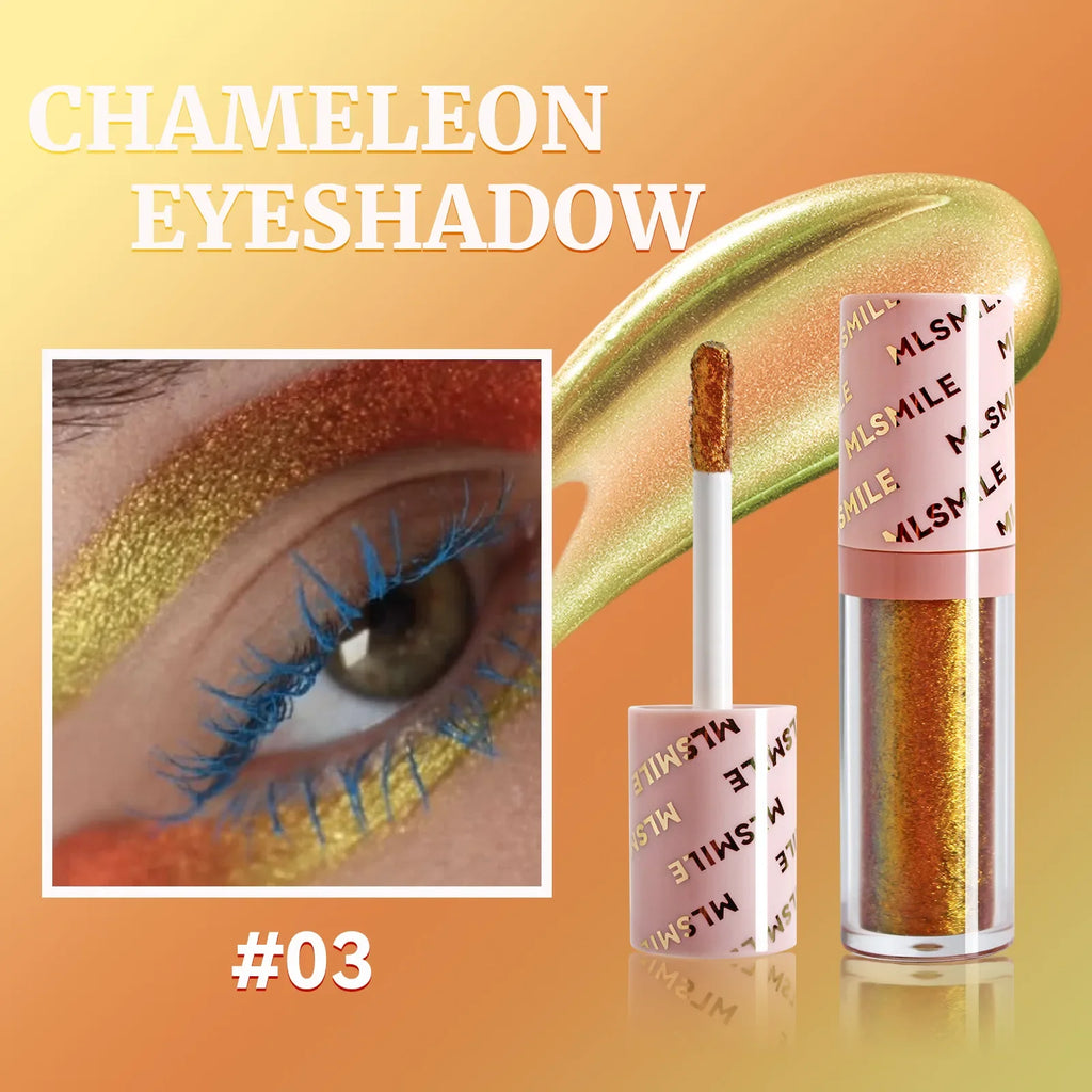 Multichrome Liquid Eyeshadow Stick Metallic Chameleon Glitter Eye Shadow High Pigment Waterproof Sparkling Shiny Lipgloss Makeup