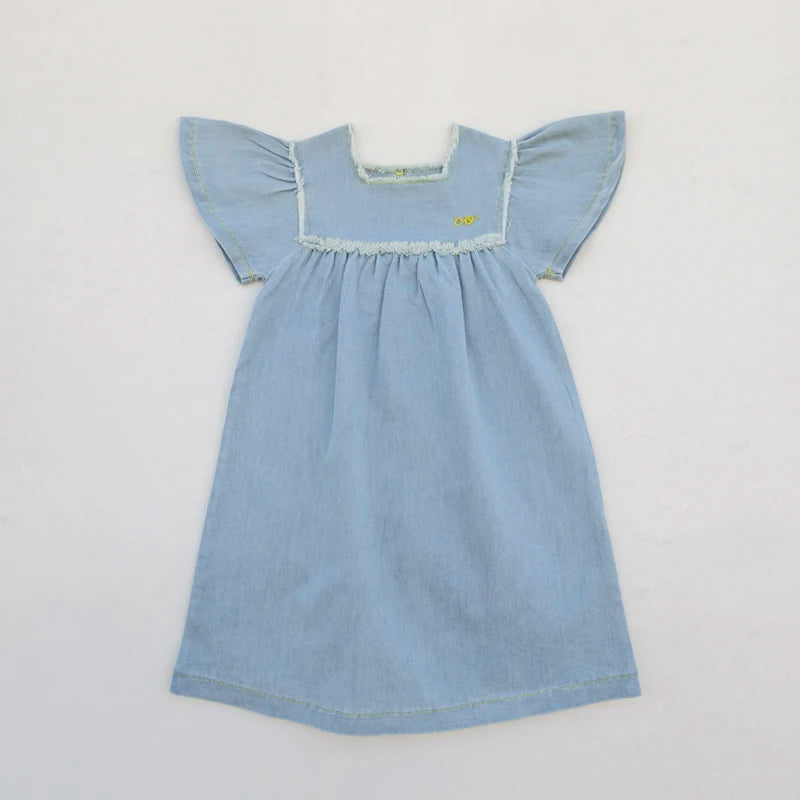 Ali Co SS26 Blue Denim collection Cotton boys girls outfits dress skirt shirt and overalls