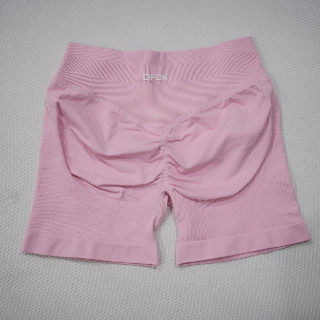 DFDK Women High Waist Yoga Shorts Scrunch Butt Lift Squat Proof Push Up Workout Shorts Gym Running Fitness Athletic Shorts