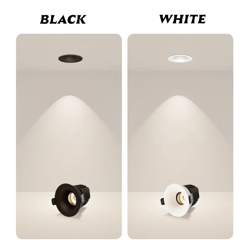 2025 New type LED curved surface spotlights, anti-glare downlights, living room and bedroom ceiling lights for indoor lighting