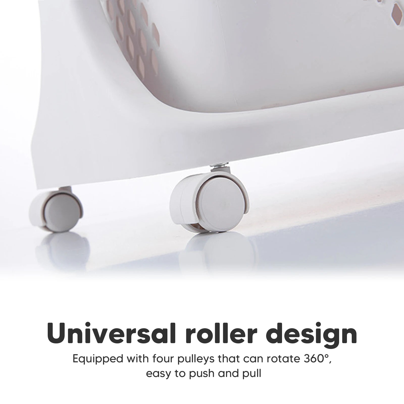 2/4 Tier Laundry Basket Cart Removable Rolling Cart Storage Buckets Plastic Hamper with 4 Wheels Organizer Portable Sort