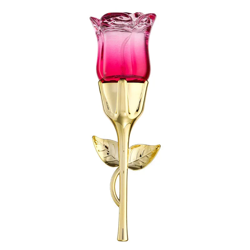 50ml WARMKISS Rose Shape Ladies Perfume Golden Stem Design Long Lasting Floral Eau De Toilette Valentine Birthday Gift