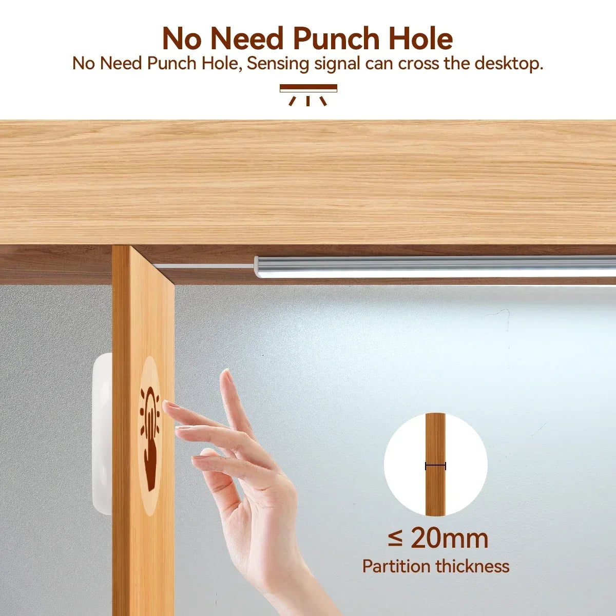 1~6Pcs Touch Sensor Switch Mirror Dimmable Sync Cabinet Light LED Strip Kitchen  Pantry Showcase Bedroom Closet Kitchen Lamp