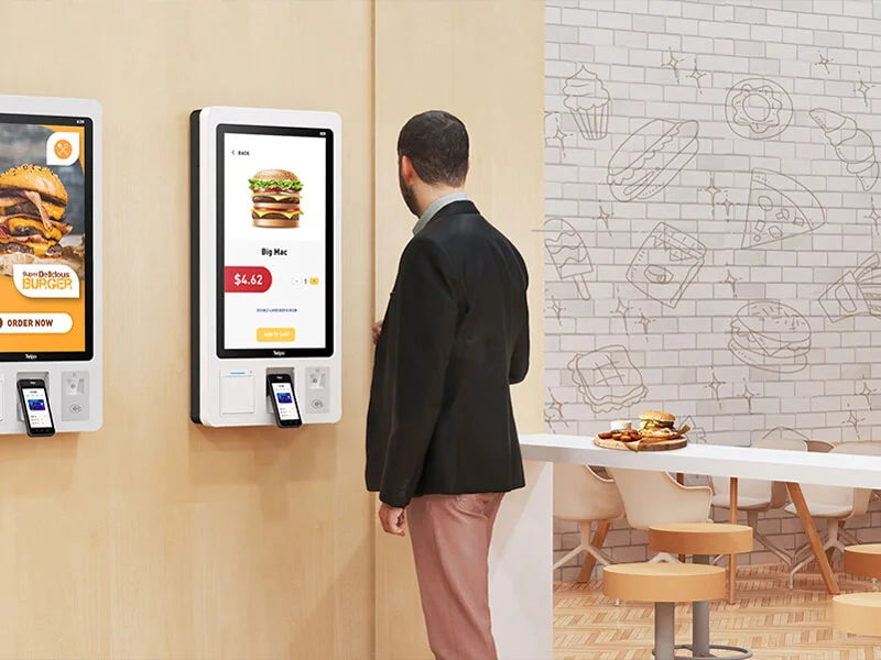 32-inch Self-service Kiosk: Touchscreen For Food Ordering And Restaurant Management