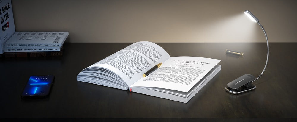 16 Led Posh Premium Mini Book Light Usb Rechargeable Reading Light Eye Caring Mini Clip on Book Lamp Study Read Night Light Lamp