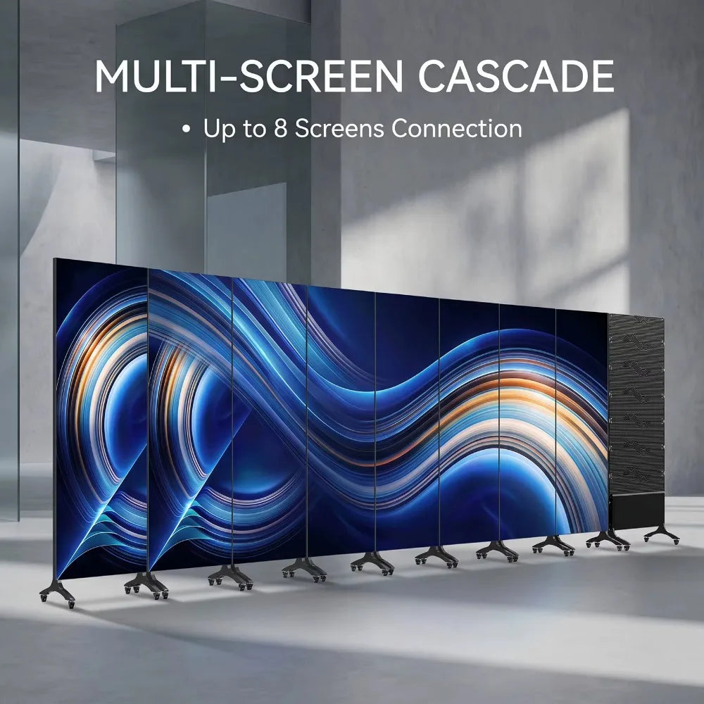 ZDHQ ultra-thin full-view indoor digital advertising LED display with 1-year warranty, suitable for retail mall promotions