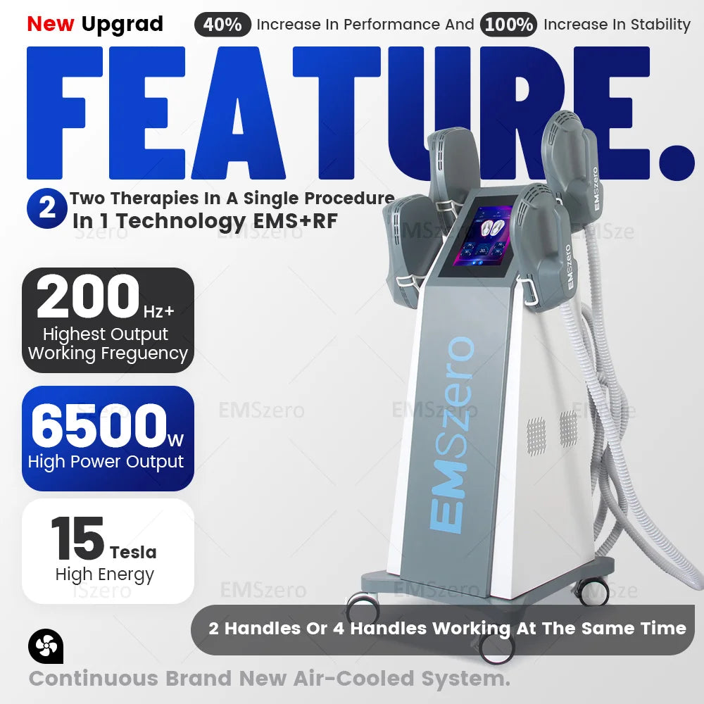 EMSZERO PRO 6500W NEO EMSzero15T EMS+EMT/RF Slimming Machine Nova Body Sculpting EMS Pelvic Muscle Stimulator Salon